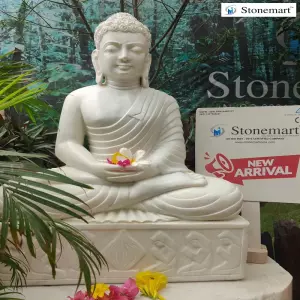 Sold To Khanna, Punjab 2.5 Feet, Approx. 120 Kg Dhyana Mudra Buddha Statue