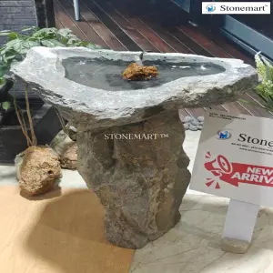 Natural Rock Bird Bath Fountain For Home Decor