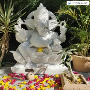 3.5 Feet Marble Ganesha Statue