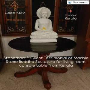 Client Testimonial Of 2 Feet Buddha Stone Sculpture From Kannur, Kerala