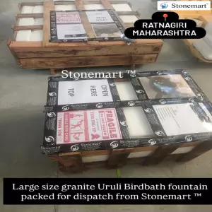 50 Inch Granite Urli Fountain Packed For Shipment To Ratnagiri, Maharashtra