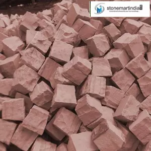 Agra Red Sandstone Cobbles