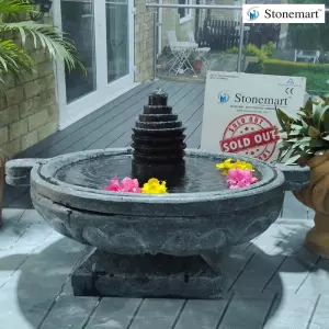 Sold To Alibag, Maharashtra 28 Inch Granite Water Fountain Cum Urli
