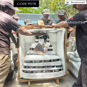 Packing 3 Feet Marble Buddha Statue For Shipping To Mulshi, Pune, Maharashtra