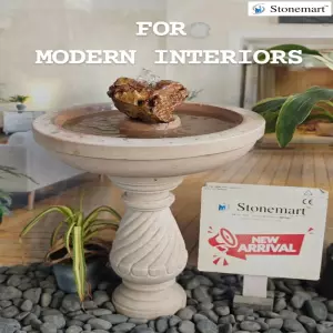 32 Inch Sandstone Water Feature For Indoor And Outdoor