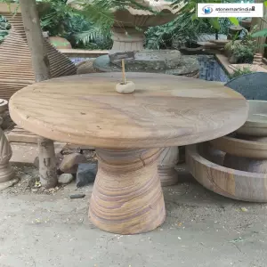 Rainbow Sandstone Coffee Table For Garden