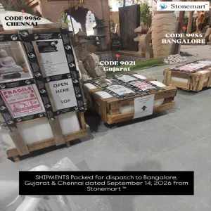Stone Masterpieces Shipped To Chennai, Shilaj, Bengaluru Dated Sep 14, 2026