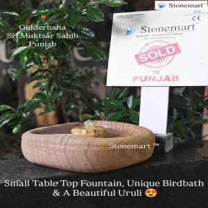 Sold To Sri Muktsar Sahib, Punjab - Serene Small Stone Water Feature For Table Top And Console Table