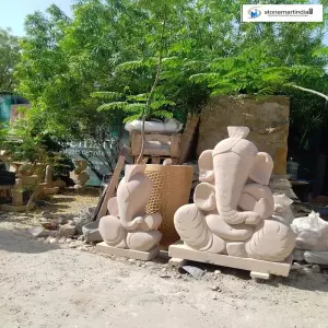 Modern Abstract Stone Ganesha Statues For Garden