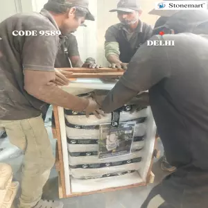 Packing Ganesha Abstract Stone Statue For Shipping To New Delhi