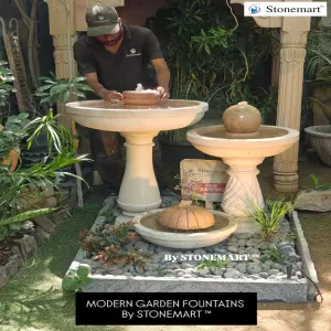 Modern Vastu Friendly Sandstone Water Fountains For Indoor And Outdoor