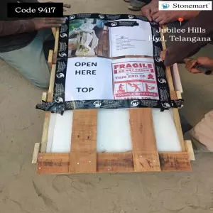 Packaging White Marble Krishna Statue For Shipping To Hyderabad, Telangana