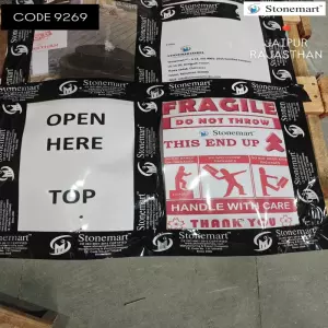 Packing Modern Granite Millstone Water Fountain For Shipping To Jaipur, Rajasthan