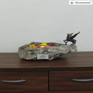Handcrafted Natural Stone Bowl For Luxury Living Room And Balcony Decor