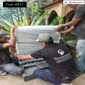 Packing Granite Stone Panel Fountain For Dispatch To Thiruvananthapuram, Kerala