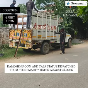 Kamdhenu Cow And Calf Statue Shipped To Sirsa, Haryana Dated August 24, 2026