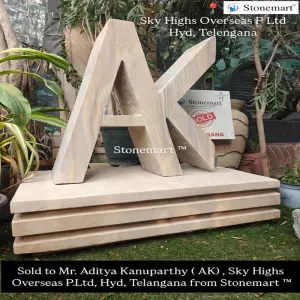 Sold To Hyderabad, Telangana - Hand Carved Natural Stone Signage For Offices, Resorts, Farmhouses, Villas, Hotels