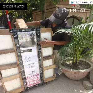 Packing 3 Feet Marble Buddha Statue For Shipping To Chennai, Tamil Nadu