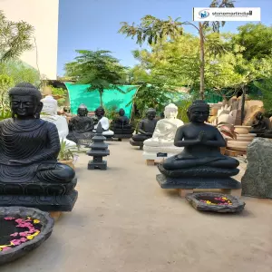 3 Feet Marble Buddha Statues For Garden