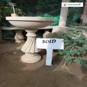 Sold Stone Birdbath For Balcony Decor