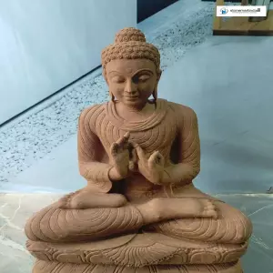 2.5 Feet Sandstone Buddha Idol