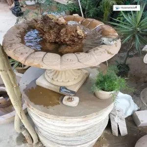 Sold Stone Birdbath Fountain