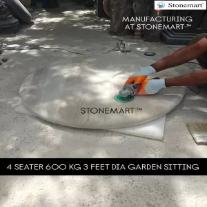 Manufacturing Natural Stone Center Table With 4 Sittings