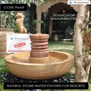 Sold To Devargaon, Maharashtra - Natural Stone Modern Water Feature For Resorts, Farmhouses, Hotels