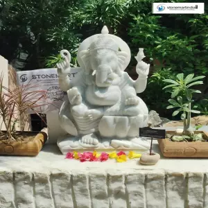 Sold 2 Feet Marble Ganesha Sculpture