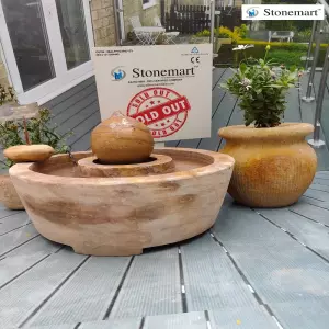 Sold Stone Fountain With Sphere