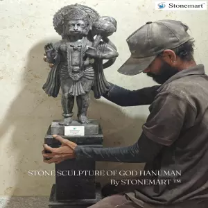 2 Feet Natural Stone Idol Of God Hanuman