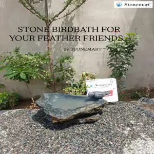 Stunning Natural Stone Rock Bird Bath Or Uruli Bowl