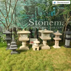 Stone Japanese Lanterns And Granite Pagodas For Garden