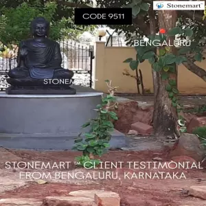 Client Testimonial Of 3 Feet Black Buddha Sculpture From Bengaluru, Karnataka