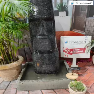 Contemporary Easter Island Granite Sculpture Fountain
