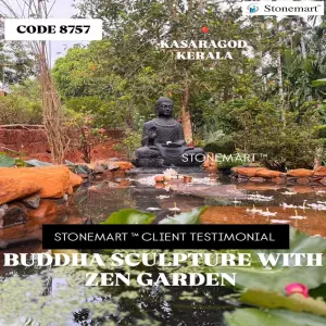 Client Testimonial Of 3 Feet Black Marble Buddha Sculpture From Kasaragod, Kerala