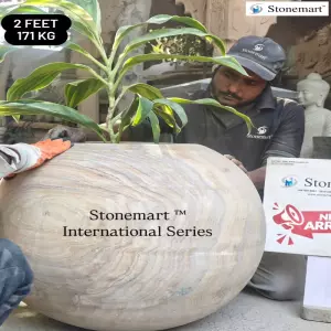 2 Feet Large Stone Pot Or Planter For Residential And Commercial Establishments