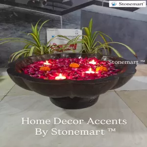 21 Inch Large Size Granite Urli Bowl For Home Entrances And Office Receptions