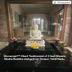 Client Testimonial Of 3 Feet Meditation Buddha Statue From Tiruppur, Tamil Nadu