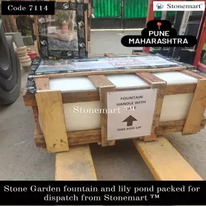 Big Size Stone Lily Pond Packed For Shipment To Pune, Maharashtra