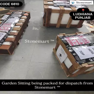 Packing Stone Bench For Shipping To Ludhiana, Punjab