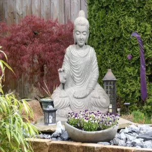 Sold Buddha Stone Statue For Interior And Exterior Decor