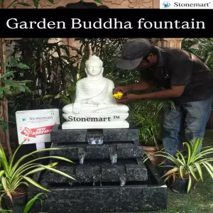 Available - Handcrafted 4 Feet Buddha Water Feature For Home And Garden