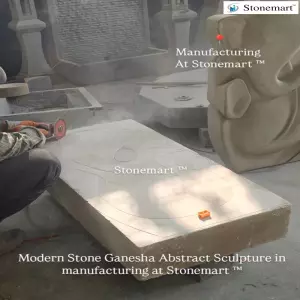 Carving Modern Abstract Ganesha Stone Sculpture For Home And Garden Decor