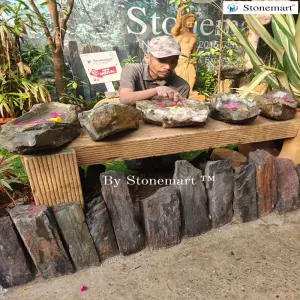 Natural Stone Urli Or Bird Bath For Living Rooms, And Entrances
