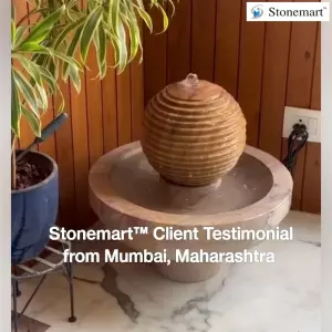 Client Testimonial Of 20 Inch Stone Birdbath Fountain From Mumbai, Maharashtra