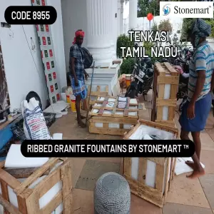 Client Testimonial Of Big Size Granite Ribbed Fountains From Tenkasi, Tamil Nadu