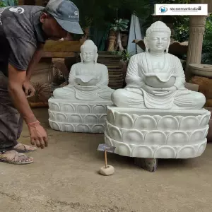 Sold 3 Feet Hand Carved Marble Buddha Fountains