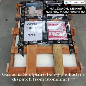 Packing Abstract Ganesha Stone Statue For Shipping To Nashik, Maharashtra