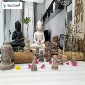 Sold Small Stone Buddha Statues